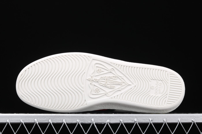 G*u*i ace embroidered low-top sneaker white with bee ‎429446 02jp0 9064