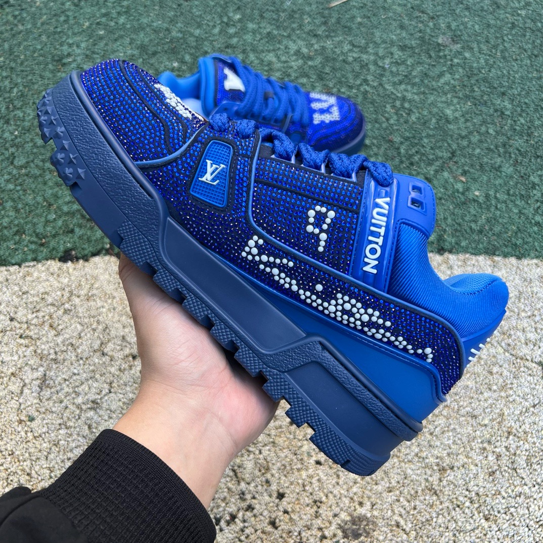 lv trainer maxi full of Di*m*nds blue